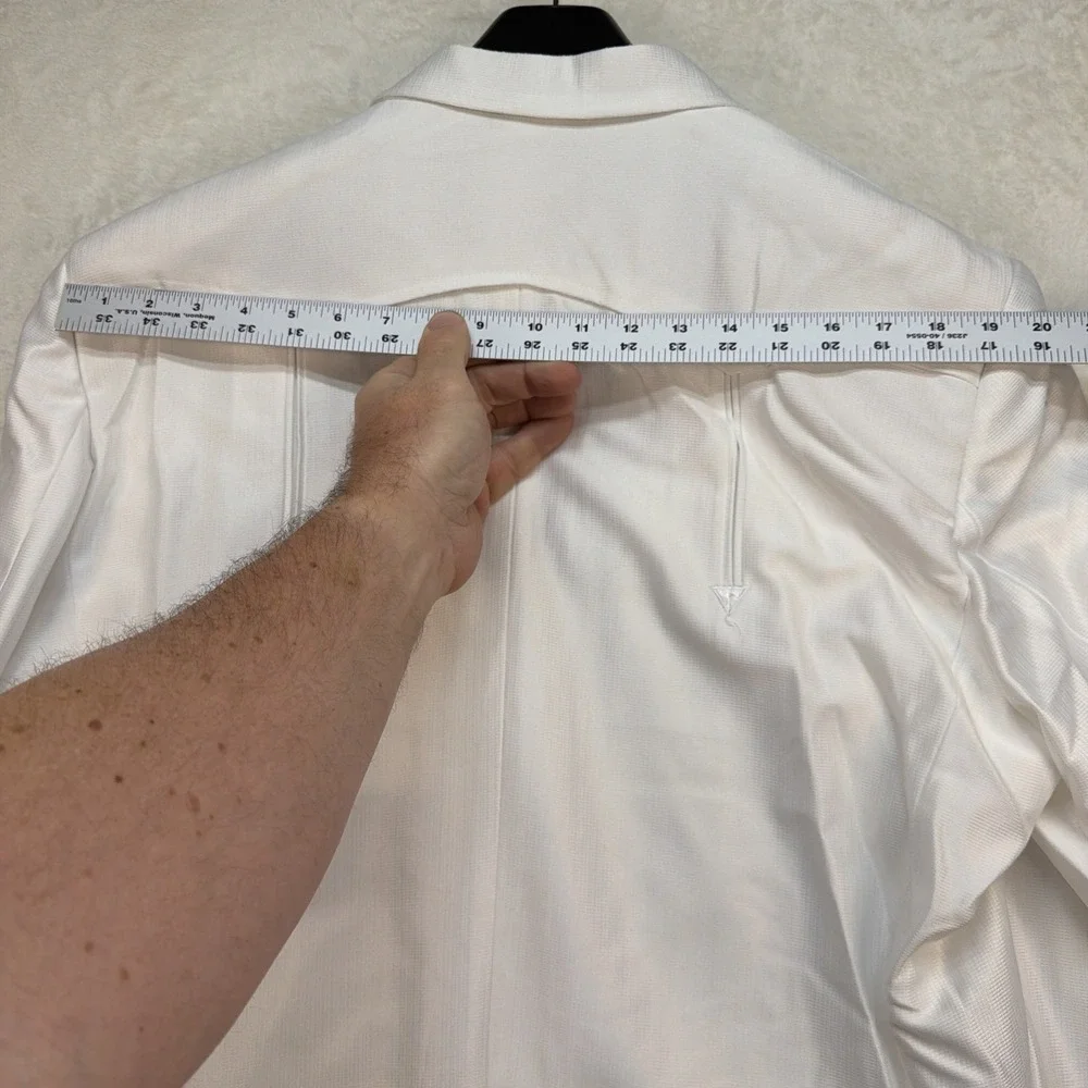 White Western Suit Mens Wedding Jacket‎ Pants Set 44R 36 Rockabilly Vintage